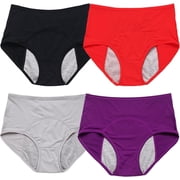 Panties for Women Over 60 Leak proof Ladies Underwear Washable Cotton Incontinence Underwear for Women, Middle Waisted Panties for Women over 60, Reusable Protective Briefs