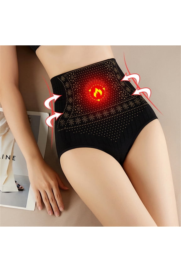 Panties for Women Tbopshirt Brief Underwear,Hipster Underwear,Ladies Anion Solid High Waist Warm Belly Hip Lift Thin Waist Panties Underwear,Cheeky Panties