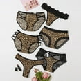 thumbnail image 1 of Panties for Women Tbopshirt Brief Underwear,Hipster Underwear,Leopard Print Women Translucent Underwear Sheer Lace Tank Lace Underpant,Cheeky Panties,Gifts, 1 of 7