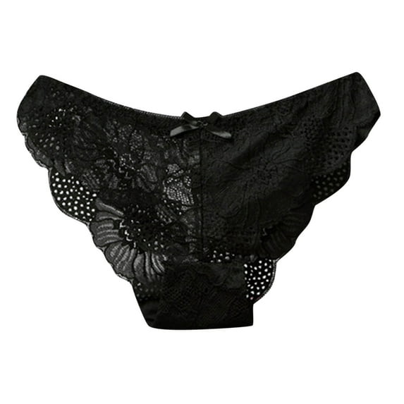 Panties for Women Tbopshirt Brief Underwear,Hipster Underwear,Women Cute Bowknot Design Crochet Full Lace Panties Low Waist Briefs,Cheeky Panties,Gifts
