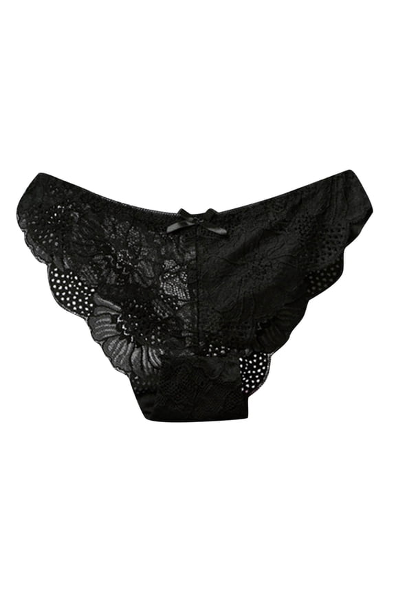 Panties for Women Tbopshirt Brief Underwear,Hipster Underwear,Women Cute Bowknot Design Crochet Full Lace Panties Low Waist Briefs,Cheeky Panties,Gifts