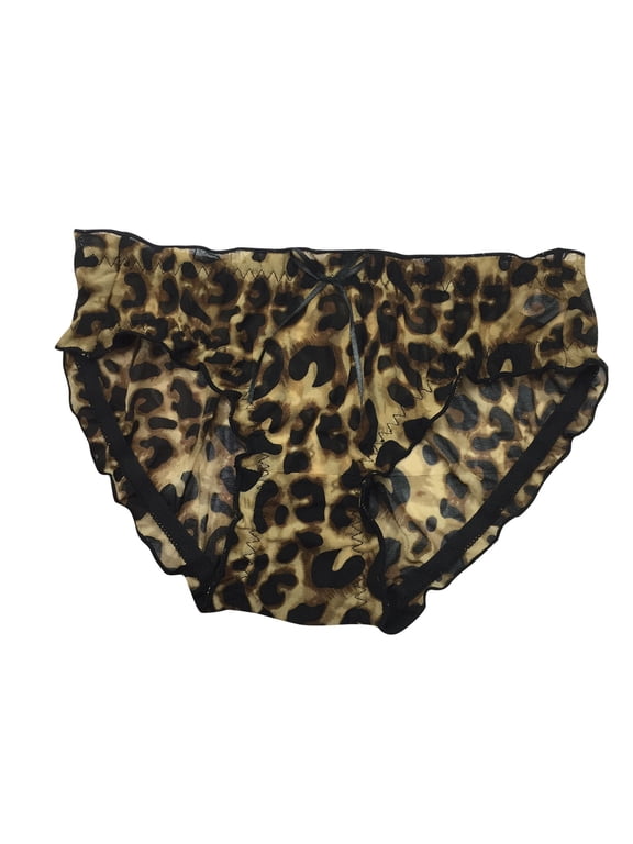 Panties for Women Tbopshirt Brief Underwear,Hipster Underwear,Women Leopard Lace Lingerie G-string Briefs Underwear Panties T string Thongs,Cheeky Panties
