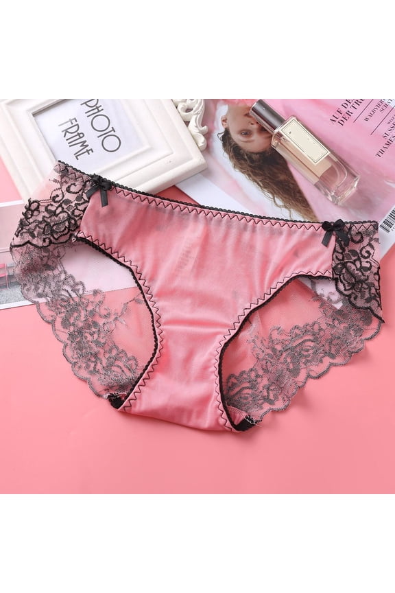 Panties for Women Tbopshirt Brief Underwear,Hipster Underwear,Women Pantie Sexy Lace knicker High Elastic Embroidery Yarn Underpants Underwear,Cheeky Panties,Gifts