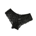 thumbnail image 1 of Panties for Women Tbopshirt Brief Underwear,Hipster Underwear,Women's Bow Hollowing out Bikini Comfy Lace Underwear Shorts,Cheeky Panties, 1 of 3