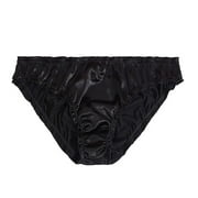 Panties for Women Tbopshirt Brief Underwear,Hipster Underwear,Womens Satin Panties Mid Waist Wavy Cotton Crotch Briefs,Cheeky Panties,Gifts