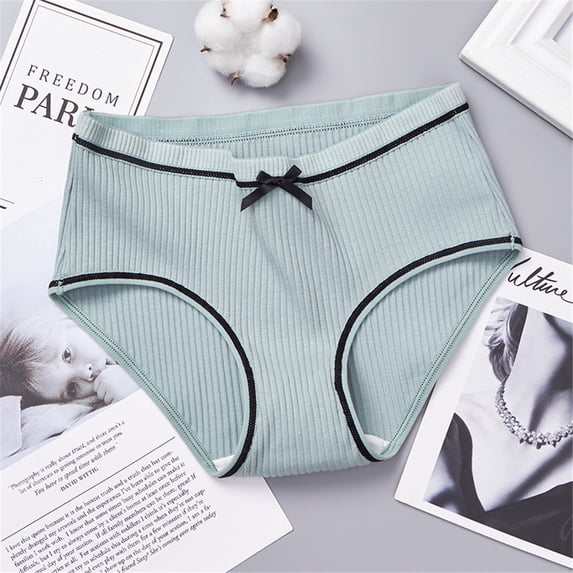 Panties for Women Clearance!Tbopshirt Brief Underwear,Hipster Underwear,Women’s Underwear Mid Waist Briefs Breathable Soft Ladies Stretch Panties,Cheeky Panties,Gifts,Big Holiday Savings Deals