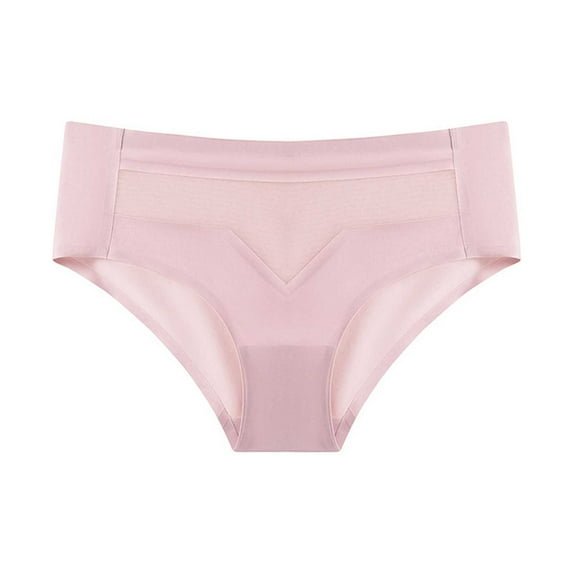Panties for Women Clearance!Tbopshirt Womens Panties Briefs,Mid-waist CottonIce Silk Seamless Breathable Mesh Underwear Briefs,Cheeky Lace Panties,Gifts for Women,Big Holiday Savings Deals