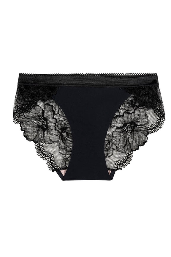 Panties for Women Tbopshirt Womens Panties Briefs,Solid Briefs Silk Traceless Ventilate Netting Underpants,Cheeky Lace Panties Underwear,Gifts for Women