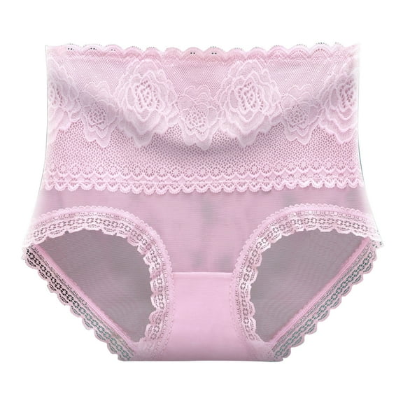 Panties for Women Tbopshirt Womens Panties Briefs,Solid Briefs Ventilate Netting High Waist Underpants,Cheeky Lace Panties Underwear,Gifts for Women