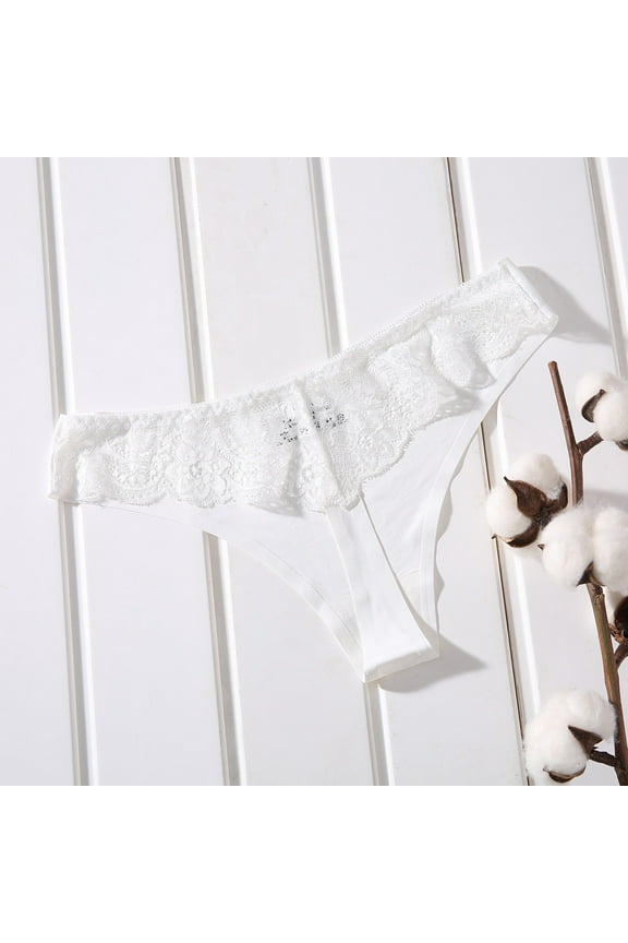 Panties for Women Tbopshirt Womens Thongs,Hipster Underwear,Women Pantie Lace High Elastic Ice Silk knickers Underpants Underwear,Cheeky Panties