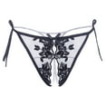 thumbnail image 1 of Panties for Women Tbopshirt Womens Thongs,Hipster Underwear,Women Underwear Lace Embroidery Perspective Bandage Bikini Underpant,Cheeky Panties, 1 of 4