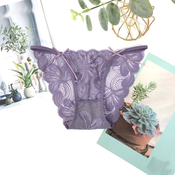 Panties for Women Tbopshirt Womens Thongs,Hipster Underwear,Women's Underwear Low-Rise Panties Silky Comfy Threaded Lace Body Thong,Cheeky Panties