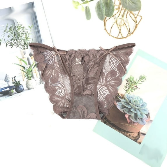 Panties for Women Tbopshirt Womens Thongs,Hipster Underwear,Women's Underwear Low-Rise Panties Silky Comfy Threaded Lace Body Thong,Cheeky Panties
