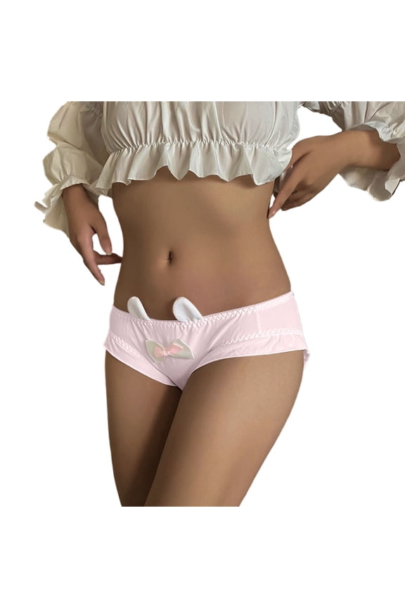 Panties for Women,Elegant Lace Thong Underwear For Women Low Waist Comfortable Stretch Seamless Design Daily Wear Breathable Soft Tangas Panties,Womens Underwear,Pink,L