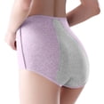 thumbnail image 1 of Panties for Women,High Waist Women Leak Proof Menstrual Panties Front Back Sanitary Plus Size Pure Underwear Comfortable Design,Womens Underwear,Light Purple,M, 1 of 4