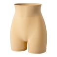 thumbnail image 1 of Panties For Women Oversized Body Shaping Belly Tightening Pants Waist Tightening Body Lifting Anti Glare Flat Corner Underwear Nylon Spandex 1 Piece Beige Size M-2Xl Women's Panties, 1 of 6