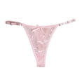 thumbnail image 1 of Panties for Women,Satin Adjustable Low Rise Thong Underwear For Women Peach Enhancer Comfortable With Bow Detail,Womens Underwear,Light Pink,L, 1 of 4