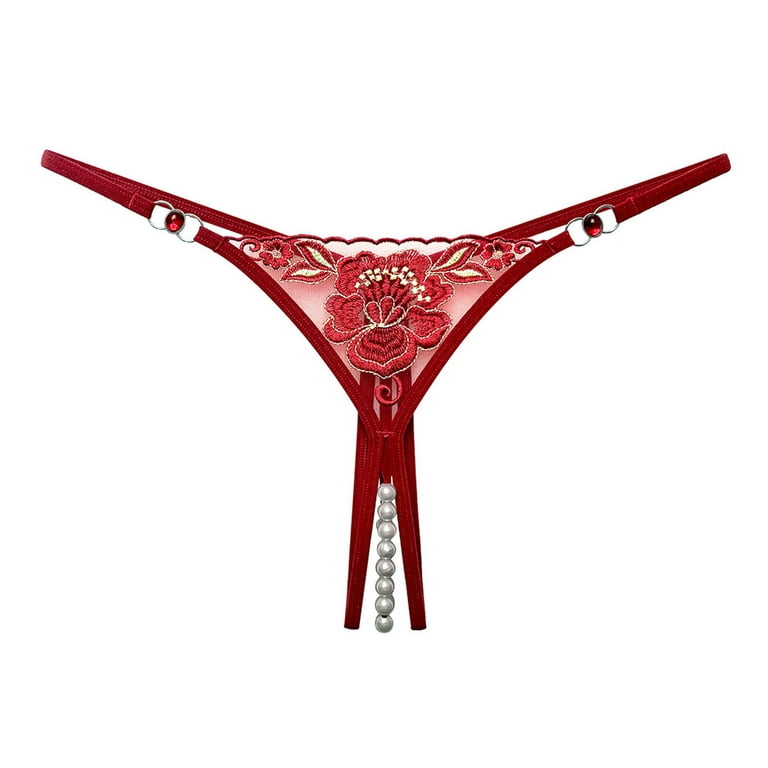 Panties for Women Sexy Lace Briefs Hollow Out Panties Crochet Lace Up Panty  Thongs G String Lingerie Underwear Lace Simple Long Sleeve Shirts for Women  Wine 