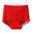 thumbnail image 1 of ibuvkizy Panties for Women Large Size High Waist Sexy Lace Ultra-Thin Breathable Mesh Butt Lifting and Control Panties,Women Panties,Womens Underwear, 1 of 4
