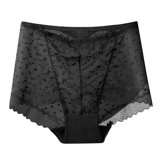 ibuvkizy Panties for Women,Women's Large Size High Waist Sexy Lace Ultra-Thin Breathable Mesh Butt Lifting and Control Panties,Women Panties,Summer Savings Clearance,Womens Underwear