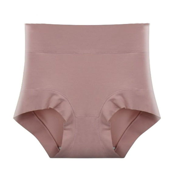 ibuvkizy Panties for Women Pants Womens Underwear,Ladies Soft Stretchy Briefs,Women's Large Size High Waist Tummy Butt Lifting Solid Color Breathable Underwear Briefs