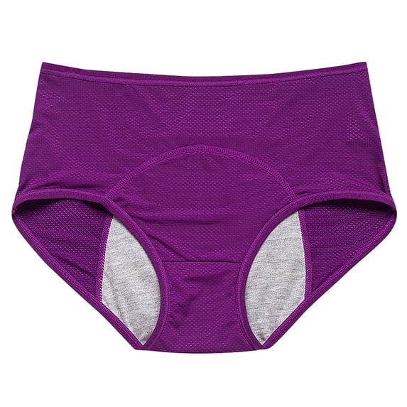 Panties for Over 60 70 with Incontinence - Leakproof Ladies Underwear Washable Dark Purple 8XL