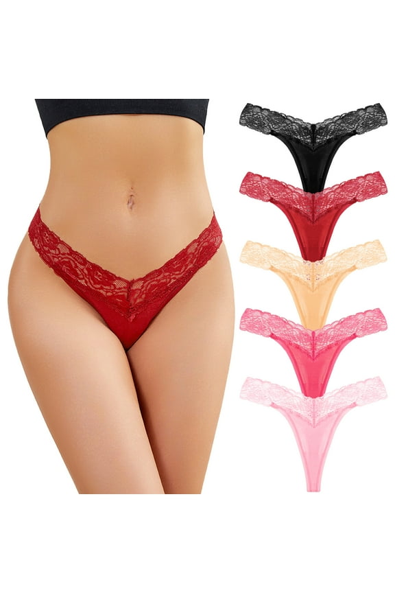 Panties for Women,2023 Lace Bikini Briefs Soft Comfortable Underwear Solid Panties Knickers Set,Womens Underwear,Pink,XL