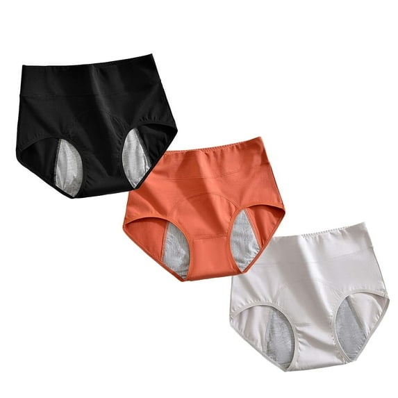 Panties for Women 3pcs Women's Menstrual Leak Proof Menstrual Pants High Waist Waist Women's Physiological Pants