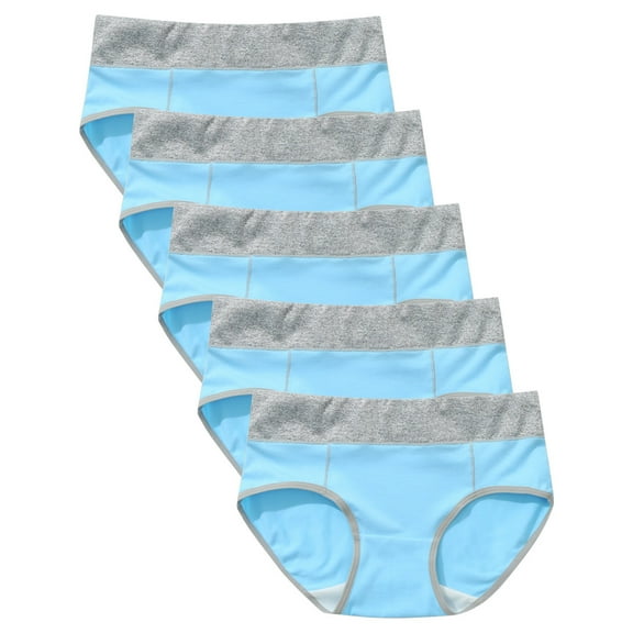 Panties for Women Clearance,Women's Panties,5PC Women Patchwork Briefs Panties Underwear Knickers Bikini Underpants,Panties for Women Plus Size
