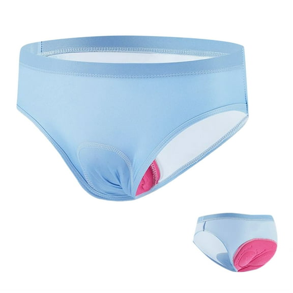 Panties for Women,Cycling Briefs with 3D Thickened Silicone Cushion for Support Lightweight Quick-Drying Comfort,Womens Underwear,Blue,S