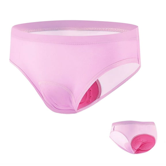 Panties for Women,Cycling Briefs with 3D Thickened Silicone Cushion for Support Lightweight Quick-Drying Comfort,Womens Underwear,Light Pink,S