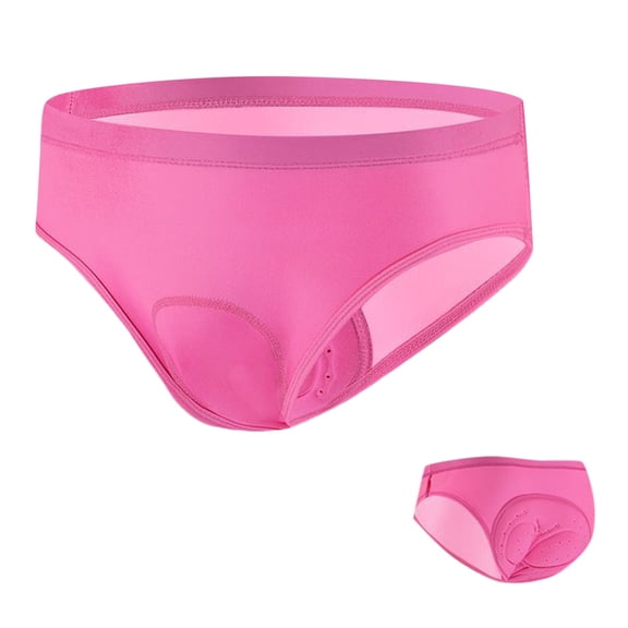 Panties for Women,Cycling Briefs with 3D Thickened Silicone Cushion for Support Lightweight Quick-Drying Comfort,Womens Underwear,Pink,2XL