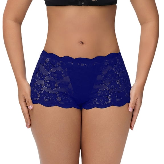 Xijirk Panties for Women,Low Rise Panties Comfortable Everyday Underwear Soft Breathable Fabric for All Seasons Casual Wear,Womens Underwear,Blue,L