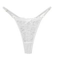 thumbnail image 1 of Panties for Women,Elegant Low Rise Lace Thong For Women With Delicate Bow And Comfortable Sheer Design,Womens Underwear,White,XS, 1 of 2
