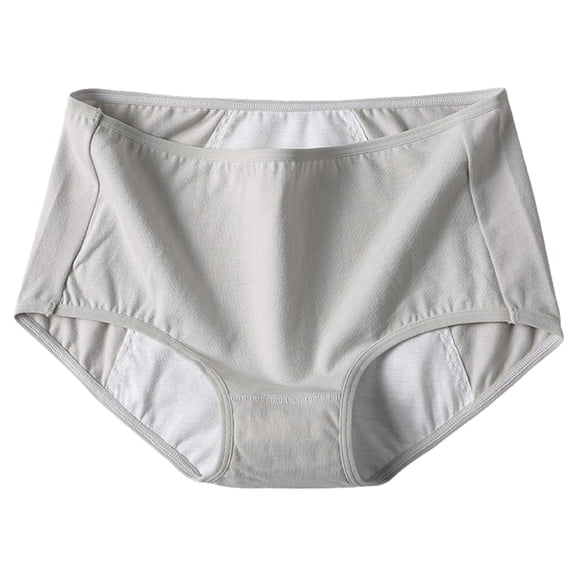 Panties for Women,Elongated Crotch Plus Size High Waisted Briefs with Belly Control and Breathable Comfort,Womens Underwear,Grey,XL