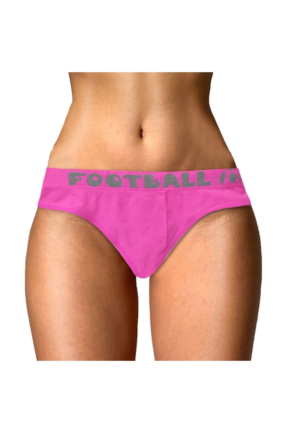 Panties for Women,European and Fashion Letter Print Seamless Thong Mid Waist Sports Panties for Women,Womens Underwear,Hot Pink,One Size