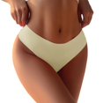 thumbnail image 1 of Panties for Women,Fashion Low Waist Striped Briefs for Women Comfortable Lace Trim Everyday Panties,Womens Underwear,Yellow,M, 1 of 5