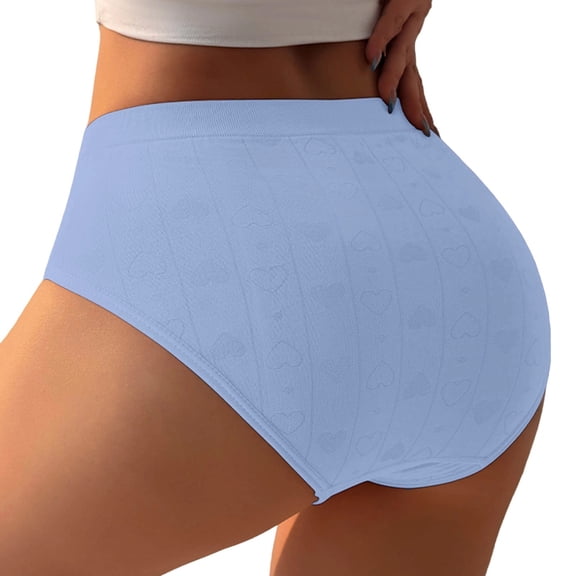 Panties for Women,Fashion Low Waist Striped Briefs for Women Soft Lace Trim Comfortable Underwear Everyday Wear,Womens Underwear,Blue,L