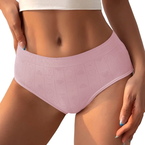 Xijirk Panties for Women,Fashion Underwear Low Waist Striped Briefs Comfortable Panties Soft Fabric for Casual Wear,Womens Underwear,Pink,XL
