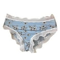 thumbnail image 1 of Panties for Women,Fruit Print Ice Silk Panties Breathable Soft Comfortable Briefs for Daily Wear,Womens Underwear,Blue,S, 1 of 3