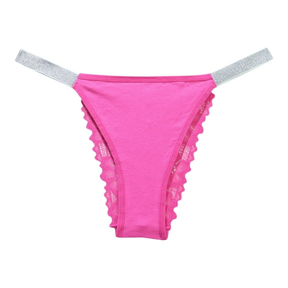 uublik Panties for Women High Waist Breathable Briefs Soft Underpants Ladies Stretch Panties Thong Underwear Women Hot Pink