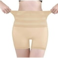 thumbnail image 1 of Panties for Women,High Waist Lace Lifting Postpartum Shaping Panties Breathable Sheer Mesh Boyshorts For Abdomen Control,Womens Underwear,Beige,2XL, 1 of 6