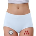 thumbnail image 1 of Panties for Women,High Waist Menstrual Leakproof Underwear for Women Breathable Panties,Womens Underwear,Light Blue,L, 1 of 9