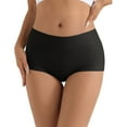 thumbnail image 1 of Panties for Women,High Waist Panties Full Coverage Briefs with Soft Stretch Fabric for All Day Comfortable Wear,Womens Underwear,Black,XL, 1 of 4