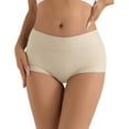 thumbnail image 1 of Panties for Women,High Waist Panties Full Coverage Briefs with Soft Stretch Fabric for All Day Comfortable Wear,Womens Underwear,White,L, 1 of 4