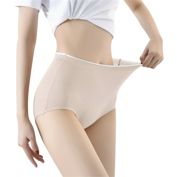Panties for Women,High Waist Panties for Belly Control and Lifting Comfort with Breathable Elastic Trunks Design,Womens Underwear,B,L