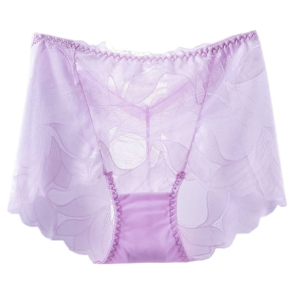 Panties for Women,High Waist Seamless Lace Briefs for Women Plus Size Comfortable Panties,Womens Underwear,Pink,XL