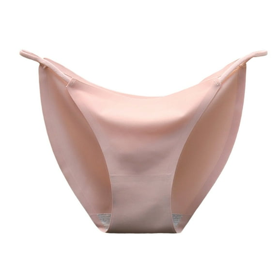 Panties for Women,High Waist Seamless Panties Breathable Microfiber Comfortable Solid Color Briefs For Her,Womens Underwear,Red,L