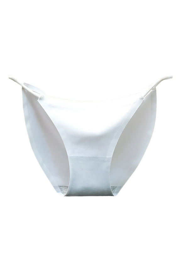 Panties for Women,High Waist Seamless Panties Breathable Microfiber Comfortable Solid Color Briefs For Her,Womens Underwear,White,M