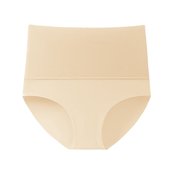 Panties for Women,High Waist Seamless Underwear for Women Body Shaping Lifting Comfortable Breathable Everyday Briefs,Womens Underwear,Beige,M